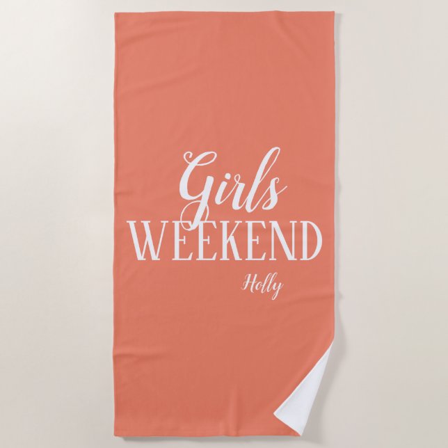 Serviette de plage personnalisée pour week-end ent (Devant)
