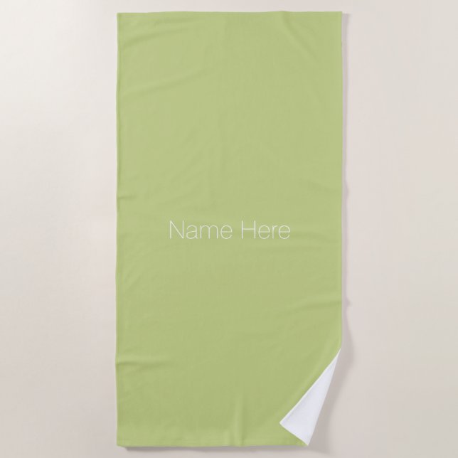 Serviette De Plage Personnaliser personnalisez le nom monogramme avoc (Devant)