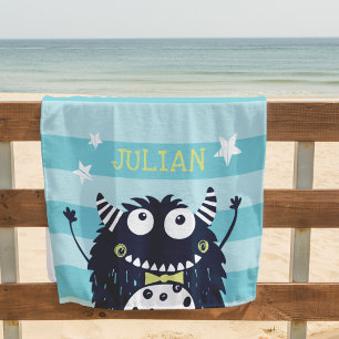 Serviette De Plage Petit monstre personnalisé