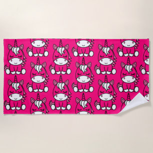 Serviette De Plage Petites filles Unicorn Pony
