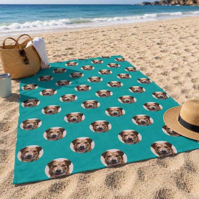 Serviette De Plage Photo de compagnie personnalisée (Créateur téléchargé)