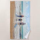 Serviette de plage photo personnalisée avec vos ph