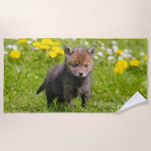 Serviette De Plage Photo sauvage d'animal de bébé de CUB de kit