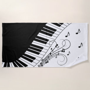 Serviette De Plage Piano Keyboard Music Design