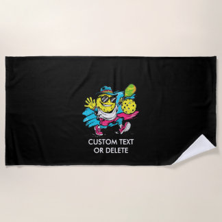 Serviette De Plage pickleball drôle