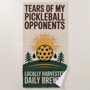 Serviette De Plage Pickleball Larmes Opposants Quotidiennement Brasé