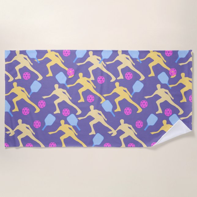 Serviette De Plage Pickleball Tropical (Devant)