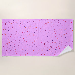 Serviette De Plage Pièces Roses, Amour Confetti