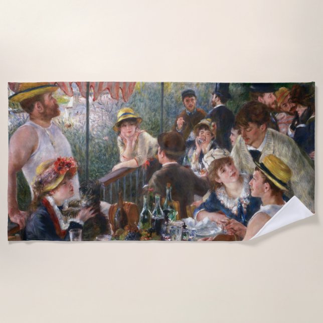 Serviette De Plage Pierre-Auguste Renoir - Déjeuner de la fête nautiq (Devant)