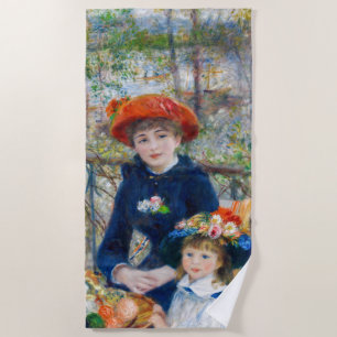 Serviette De Plage Pierre-Auguste Renoir - Deux sœurs sur la terrasse