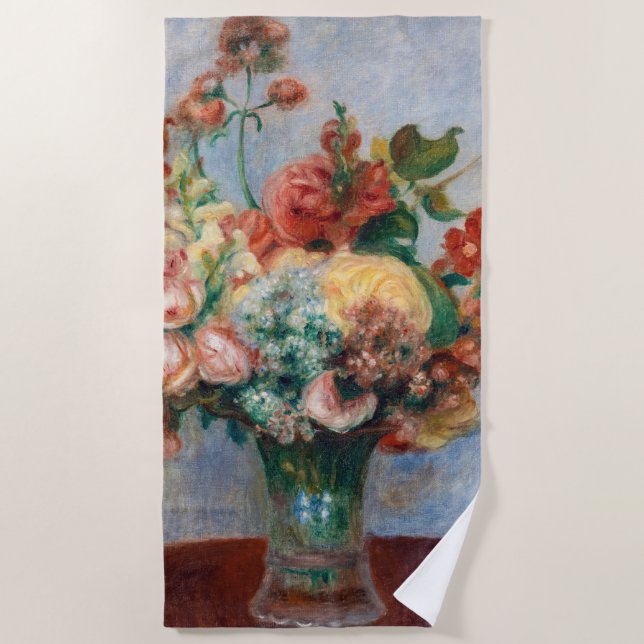 Serviette De Plage Pierre-Auguste Renoir - Fleurs dans un Vase
