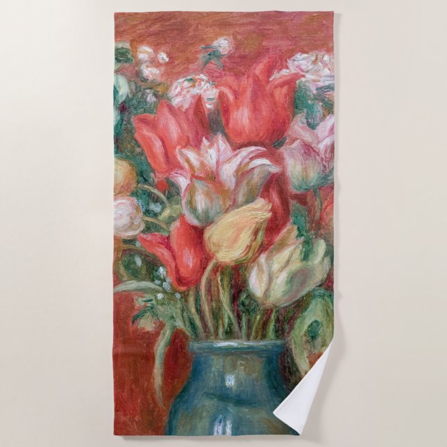 Serviette De Plage Pierre-Auguste Renoir - Tulip Bouquet (Devant)