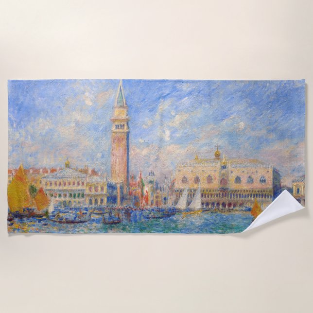 Serviette De Plage Pierre-Auguste Renoir - Venise, le Palais des Doge (Devant)