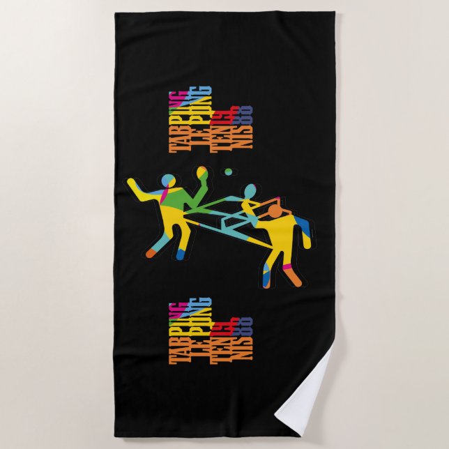 Serviette De Plage Ping Pong Tenis de Mesa 1988 (Devant)