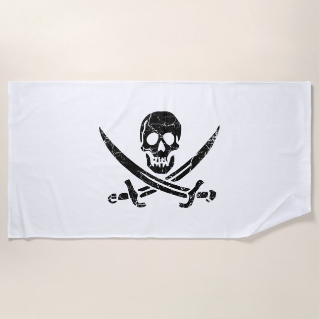 Serviette De Plage Pirate cross (Devant)