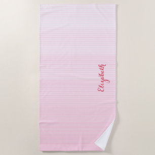Serviette De Plage Piscine Monogramme Chic Rose Moderne