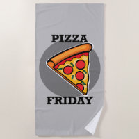 Pizza Friday Design - Beach Towel