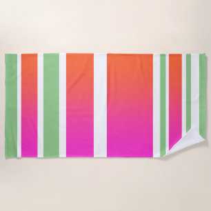 Serviette De Plage Plage Bord de mer Sable + Surf Vert