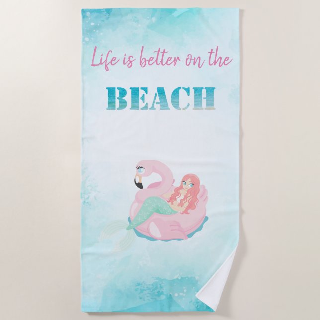 Serviette De Plage Plage Chic, Mermaid (Devant)