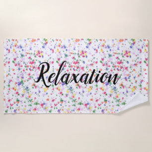 Serviette De Plage Plage de peinture amusante Splatter Relaxation Pla