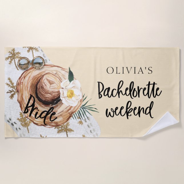 Serviette De Plage Plage tropicale Bachelorette Weekend Beach Towne (Devant)