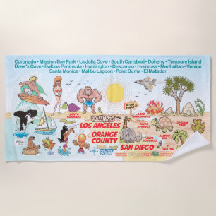 Serviette De Plage Plages De Californie Du Sud