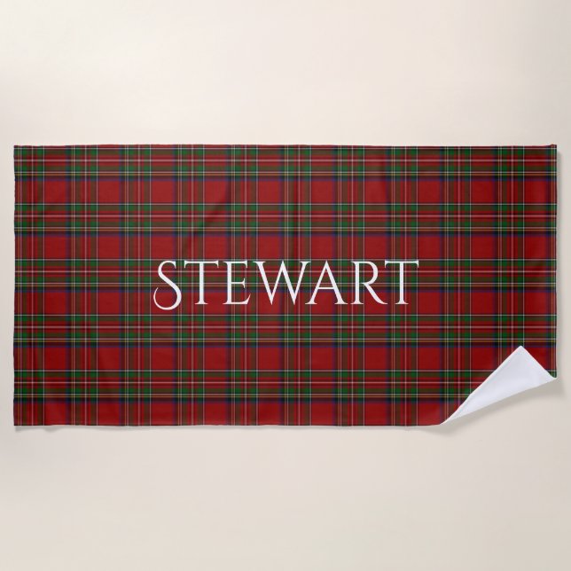 Serviette de plage plaid Royal Stewart Tartan (Devant)