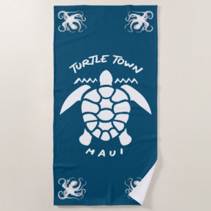 Serviette De Plage Plongée Avec Tortues De Mer - Turtle Town Maui