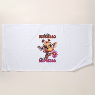 Serviette De Plage Plus espresso moins dépresso Spruch Kaffee Espress