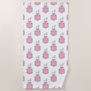 Serviette De Plage Pocket Pet Bunny Motif