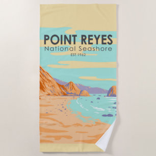 Serviette De Plage Point Reyes National Seashore Vintage