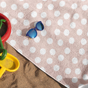 Serviette De Plage Point rose pâle