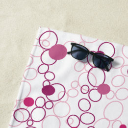 Serviette De Plage Points Cercles roses