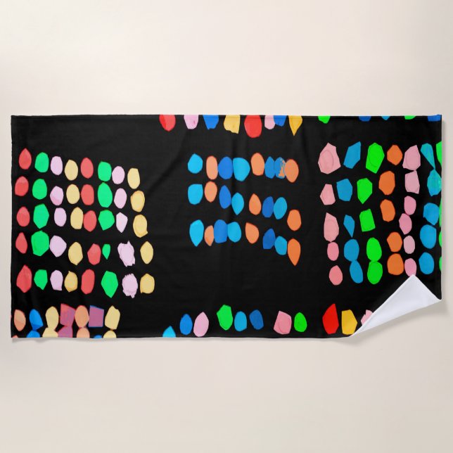 Serviette De Plage Points colorés (Devant)