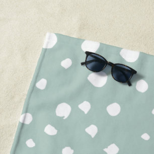Serviette De Plage Points Dalmatiens verts, Points Dalmatiens, Pots D