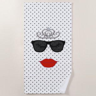 Serviette De Plage Pois Je Veux Porter Mon Tiara Party Beach Serviett