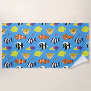 Serviette De Plage Poisson clown et amis