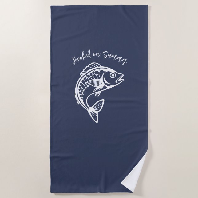 Serviette De Plage Poisson L'Été (Devant)
