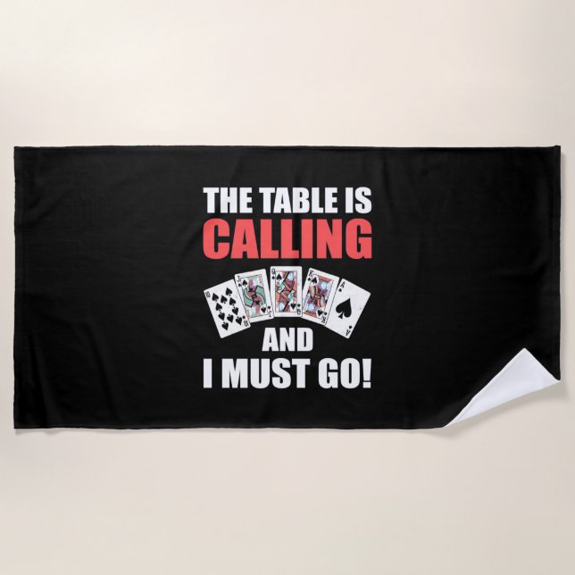 Serviette De Plage Poker La Table Appelle (Devant)
