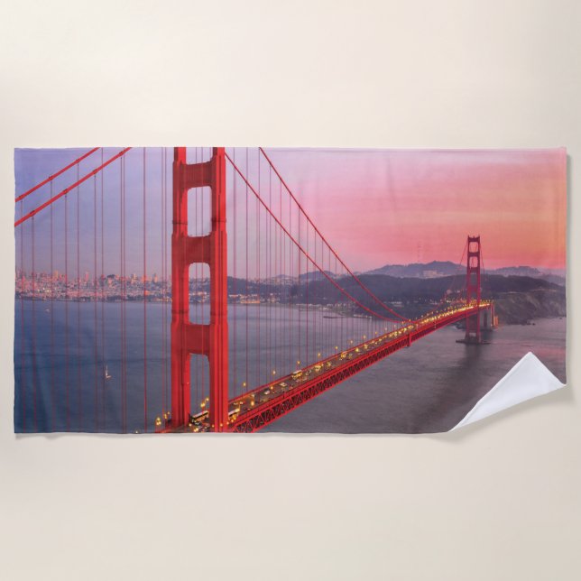 Serviette De Plage Pont d'or (Devant)