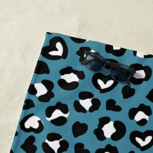 Serviette De Plage Poster de animal, Léopard Bleu, Zones de Cheetah, 