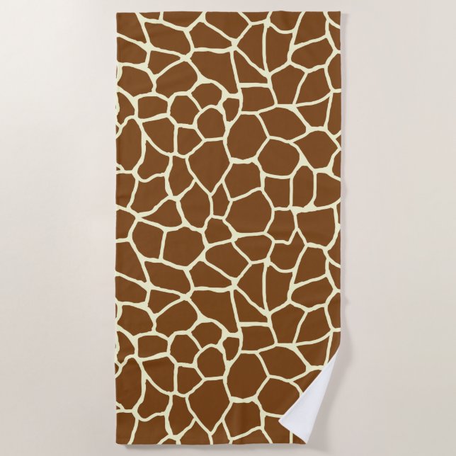 Serviette De Plage Poster de animal sauvage de motif de girafe (Devant)