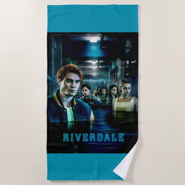 Serviette De Plage Poster de l'allée inondable de Riverdale (Devant)