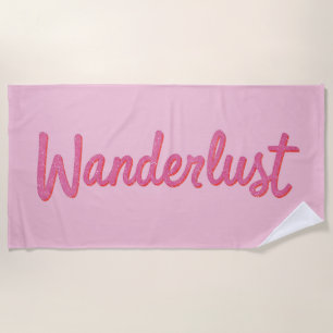 Serviette De Plage Poupée Rêve Rose Wanderlust   Voyage Coredoll Fémi