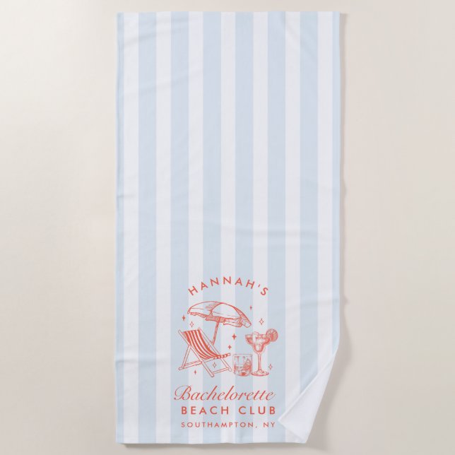 Serviette de plage pour enterrement de vie de jeun (Devant)