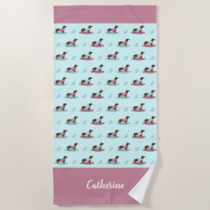 Serviette de plage pour surf Dachshunds