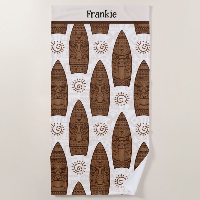 Serviette de plage pour surfeur hawaïen (Devant)