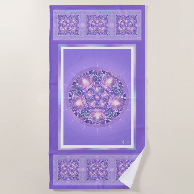 Serviette De Plage Pourpre W1 (Devant)