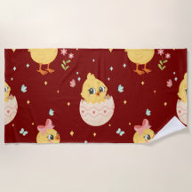 Poussin de Pâques mignon avec motif sans couture d