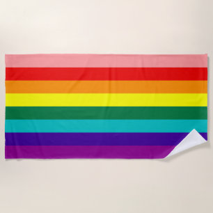 Serviette De Plage Premier drapeau de la Rainbow Pride
